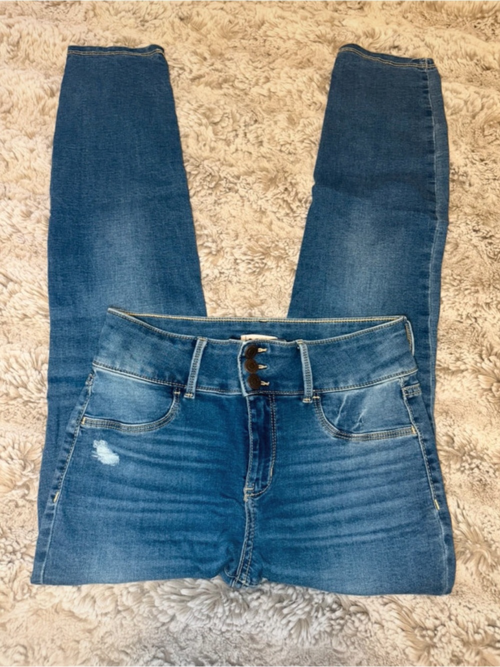 SO Women's Dark Blue High-Rise Skinny Jeans